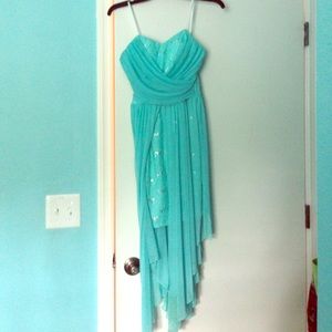 Teal sequined dress